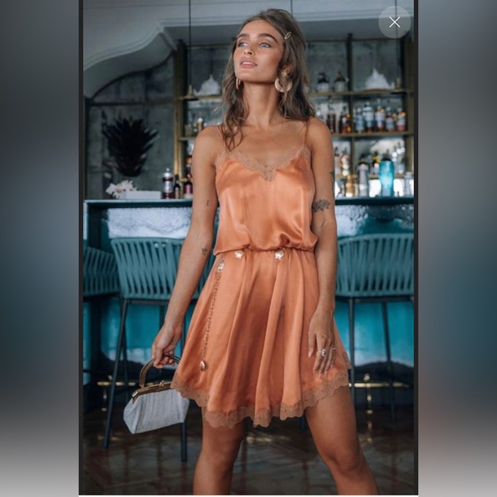 Spell Rizzo Silk Babydoll Dress